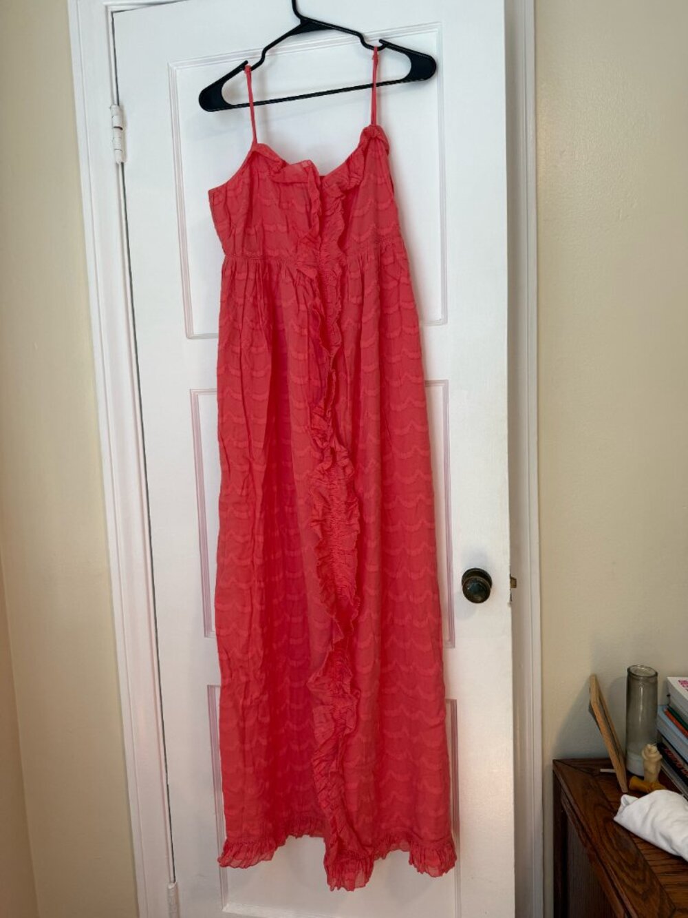 Juicy Couture Red/Coral Ruffled Maxi Dress